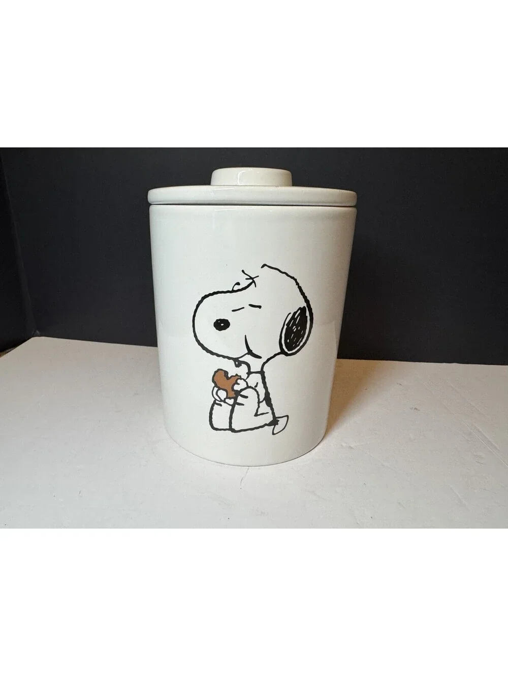 Peanuts Gang Snoopy Ceramic Candy Cookie Jar Canister